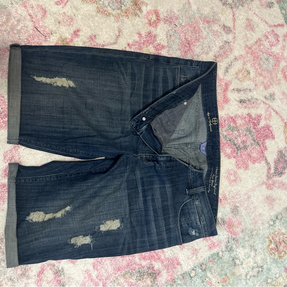 Hot in Hollywood Blue Distressed Jeans Vintage Style
